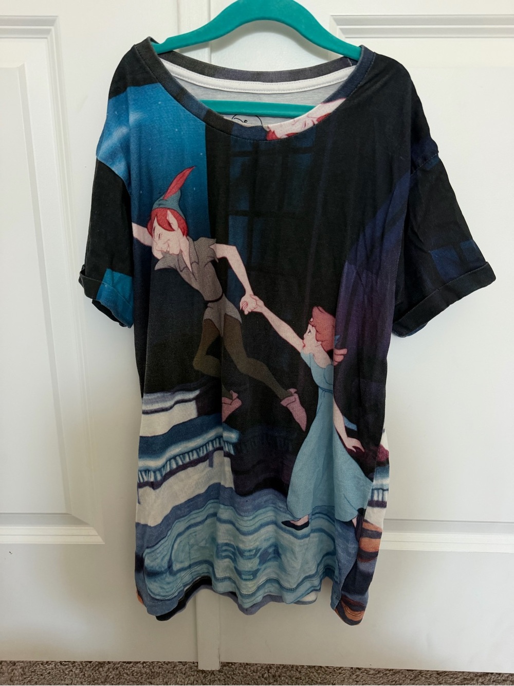 Boys Graphic Peter Pan & Wendy T-Shirt in Black and Blue